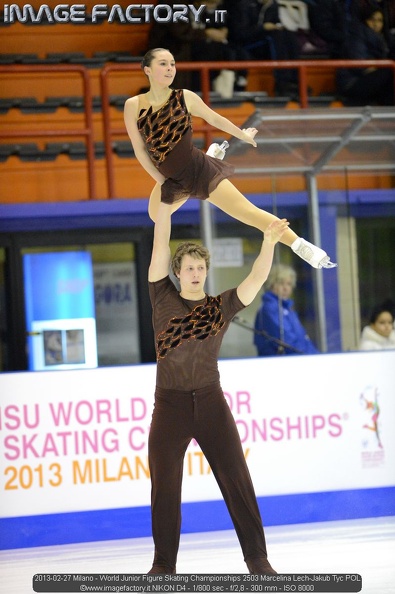 2013-02-27 Milano - World Junior Figure Skating Championships 2503 Marcelina Lech-Jakub Tyc POL.jpg